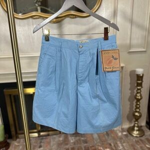 Vintage Urban Oasis Women’s High Rise Pleated Shorts‎ Sz 12 Blue Cotton 90s